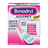 Benadryl&nbsp;Allergy Medicine&nbsp;Quick Dissolve Strips Vanilla Mint Full-Size Picture